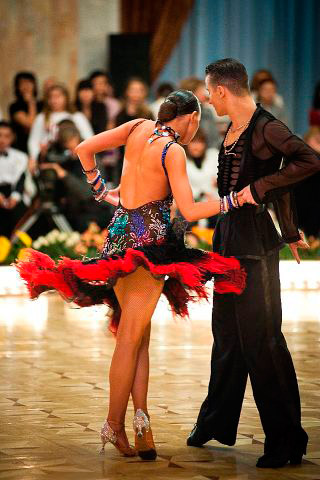 latin ballroom couple dancesport dance dancers maryana cristian couples international color dark brown hair rising stars